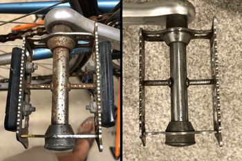 Pedals, before and after