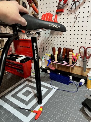 Seriously, it's like two feet of seatpost.
