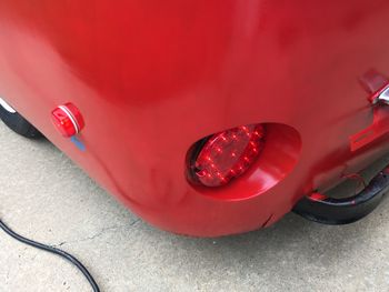 All the exterior lights were upgraded to modern LED versions. Yes, that's another tiny bit of fiberglass damage by the bumper. It's 50 years old, it's picked up some scrapes.