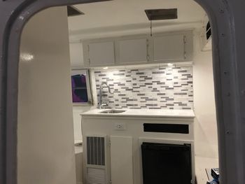 The kitchenette with it all actually in place.