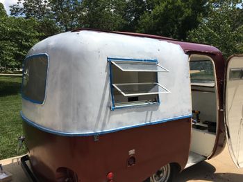The existing paint was so bad, a Rustoleum Roller job in the driveway was actually a step forward. You can get surprisingly good results with a rustoluem roller job. Seriously.