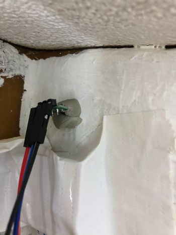 Butyl tape to hold the PIR sensor in place.