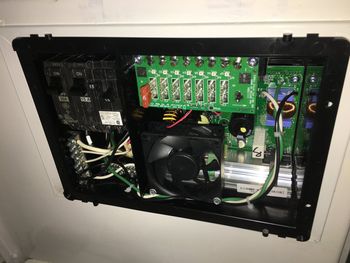 The new power center installed (shown without its cover in this pic).